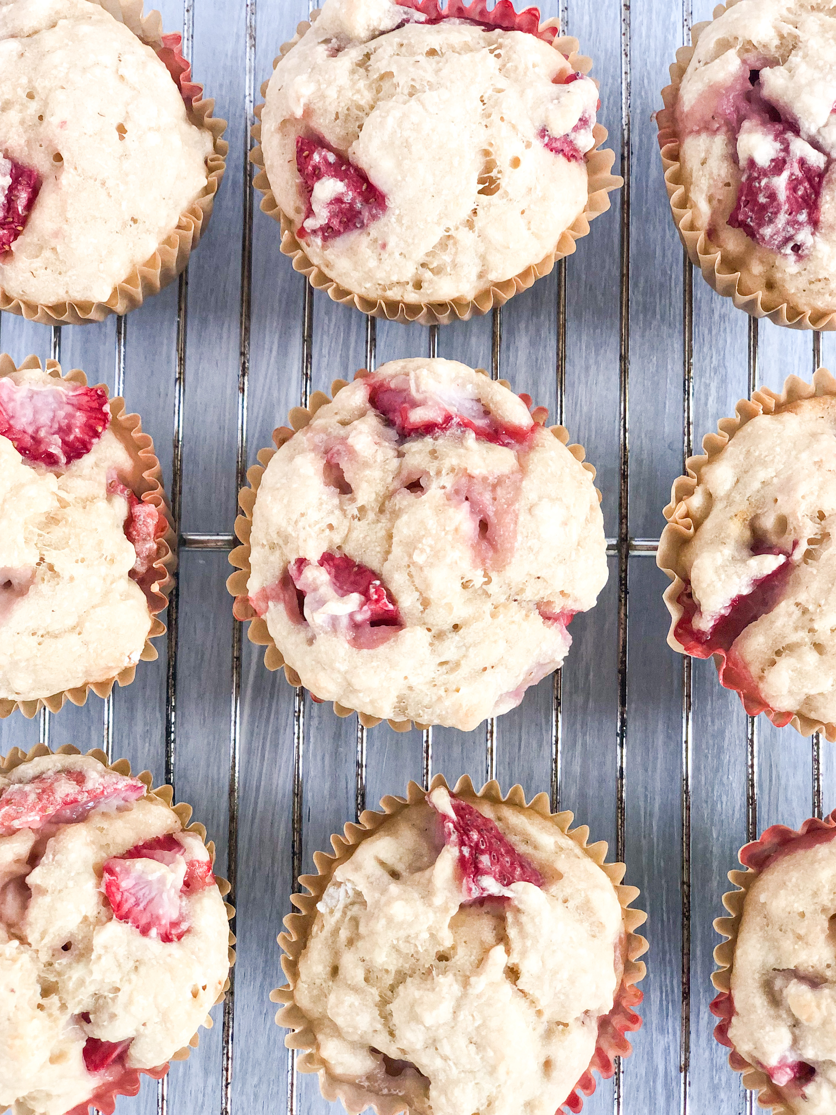 Healthy-ish Vegan Strawberry Muffins