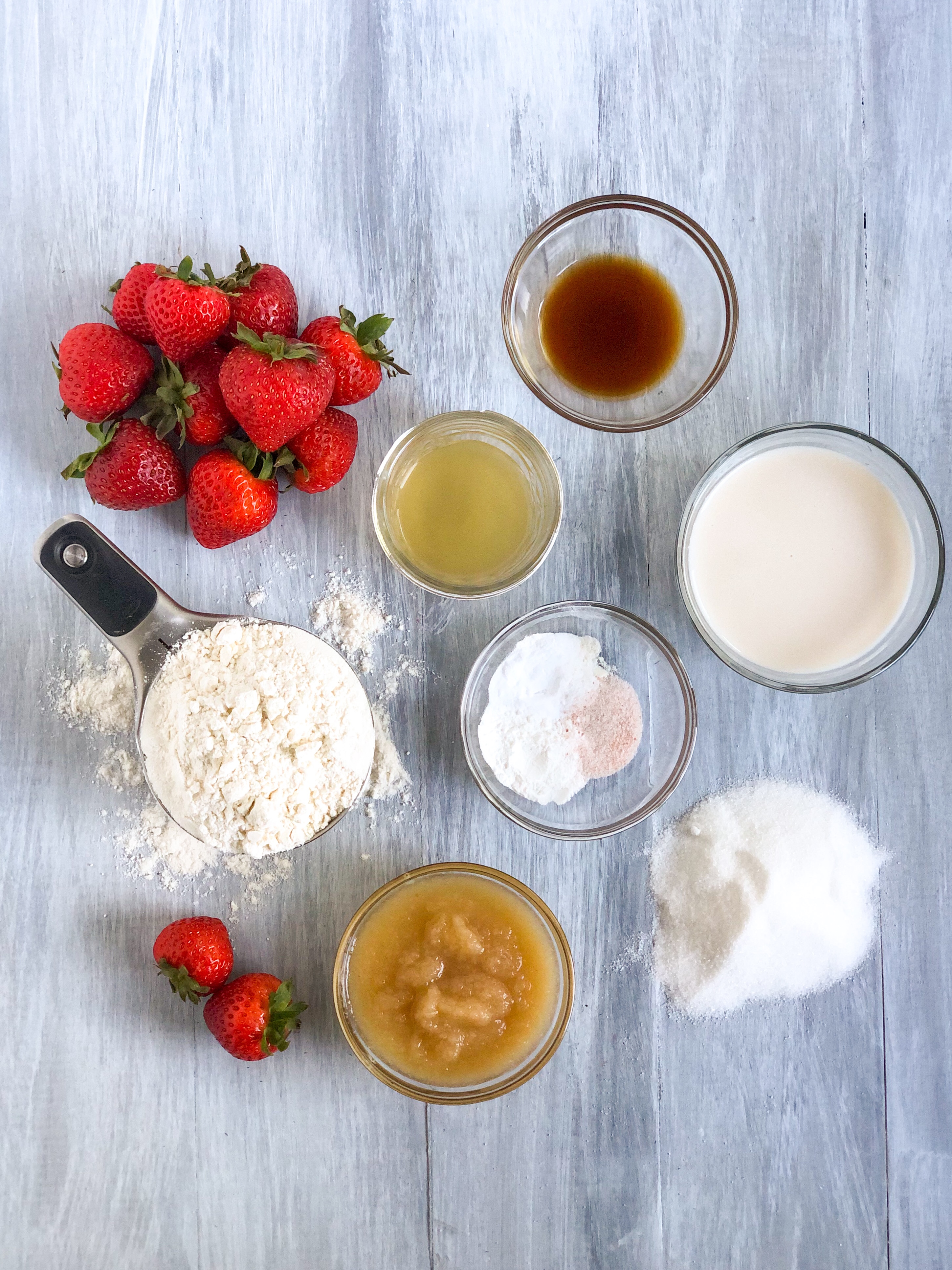 Healthy-ish Vegan Strawberry Muffins