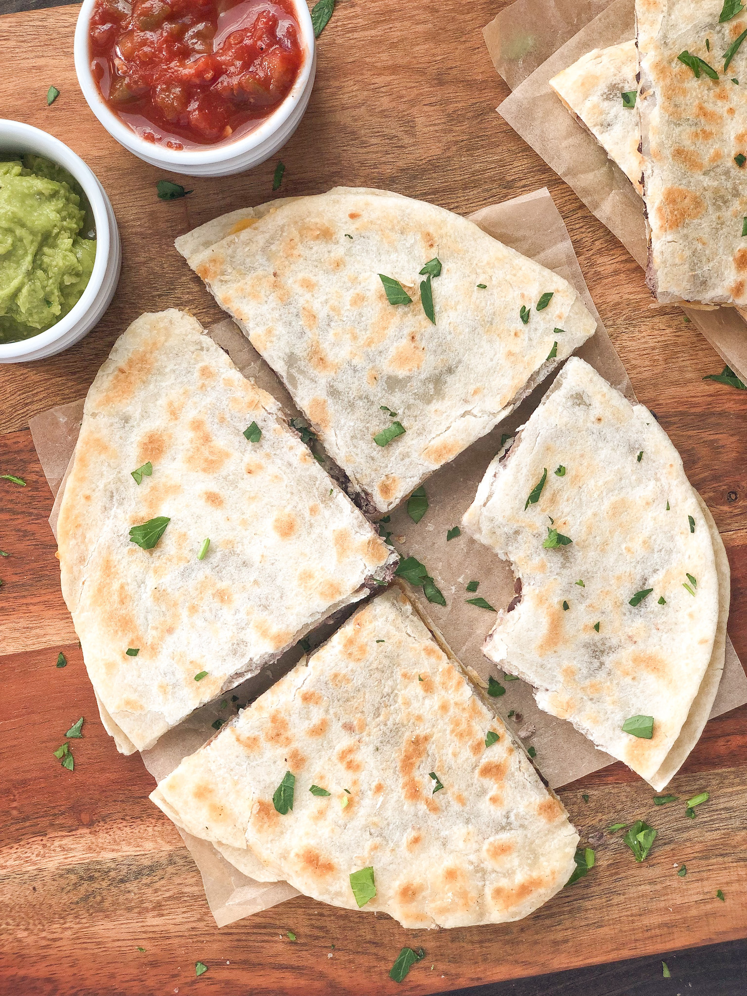 5 Minute Black Bean and Cheese Quesadilla